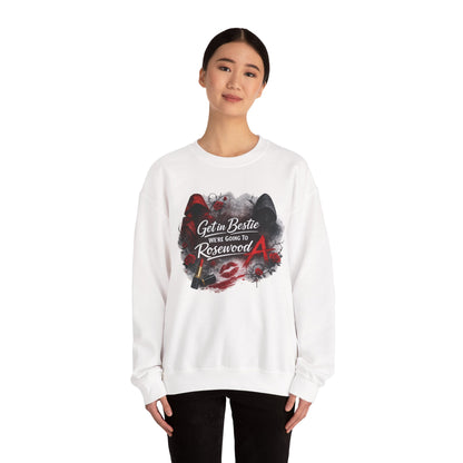 Get in Bestie (Rosewood) Crewneck Sweatshirt