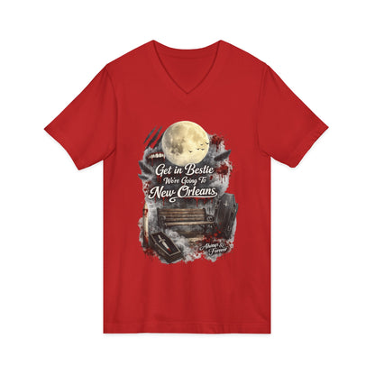New Orleans Unisex Jersey Short Sleeve V-Neck Tee