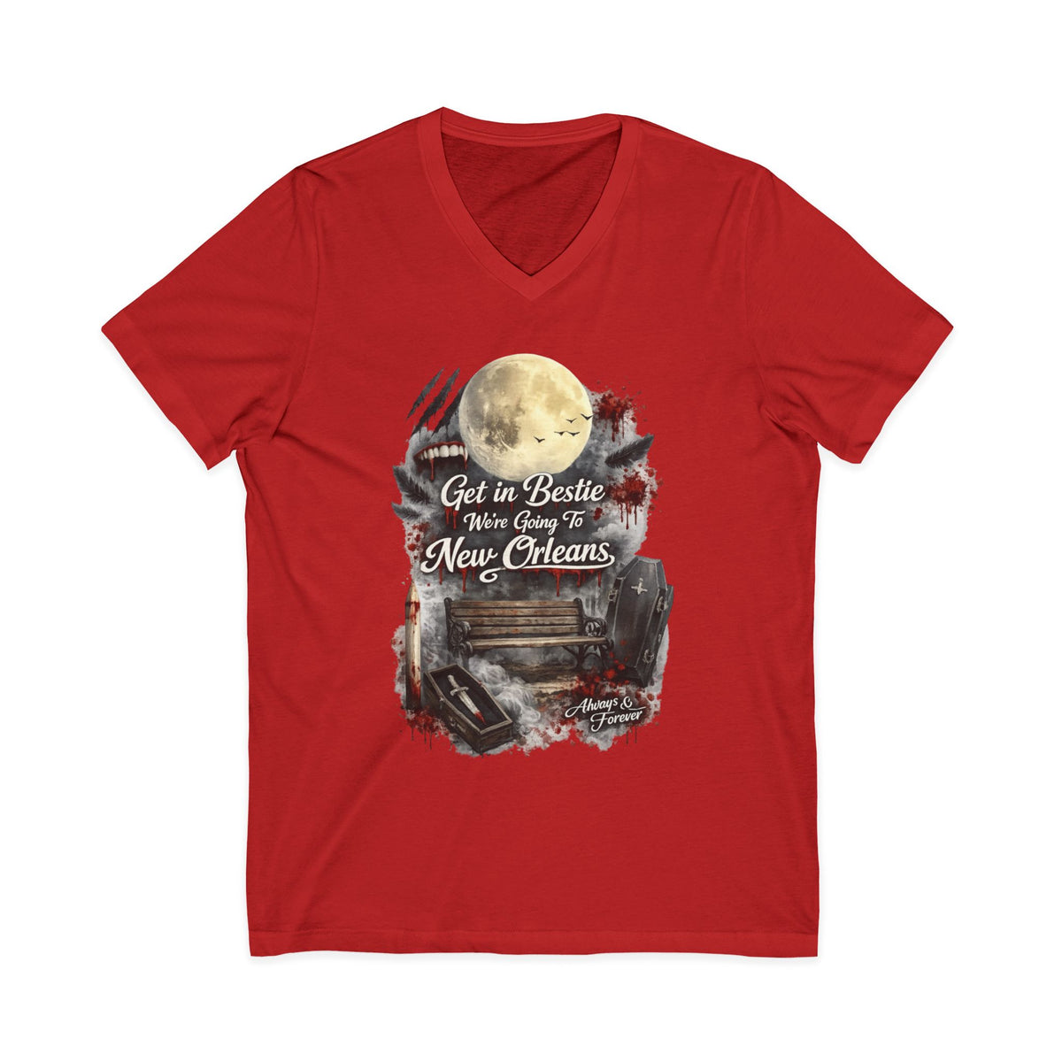 New Orleans Unisex Jersey Short Sleeve V-Neck Tee