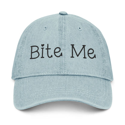 Bite Me Denim Hat (Embroidery)