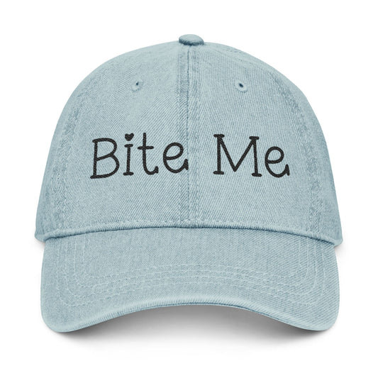 Bite Me Denim Hat (Embroidery)