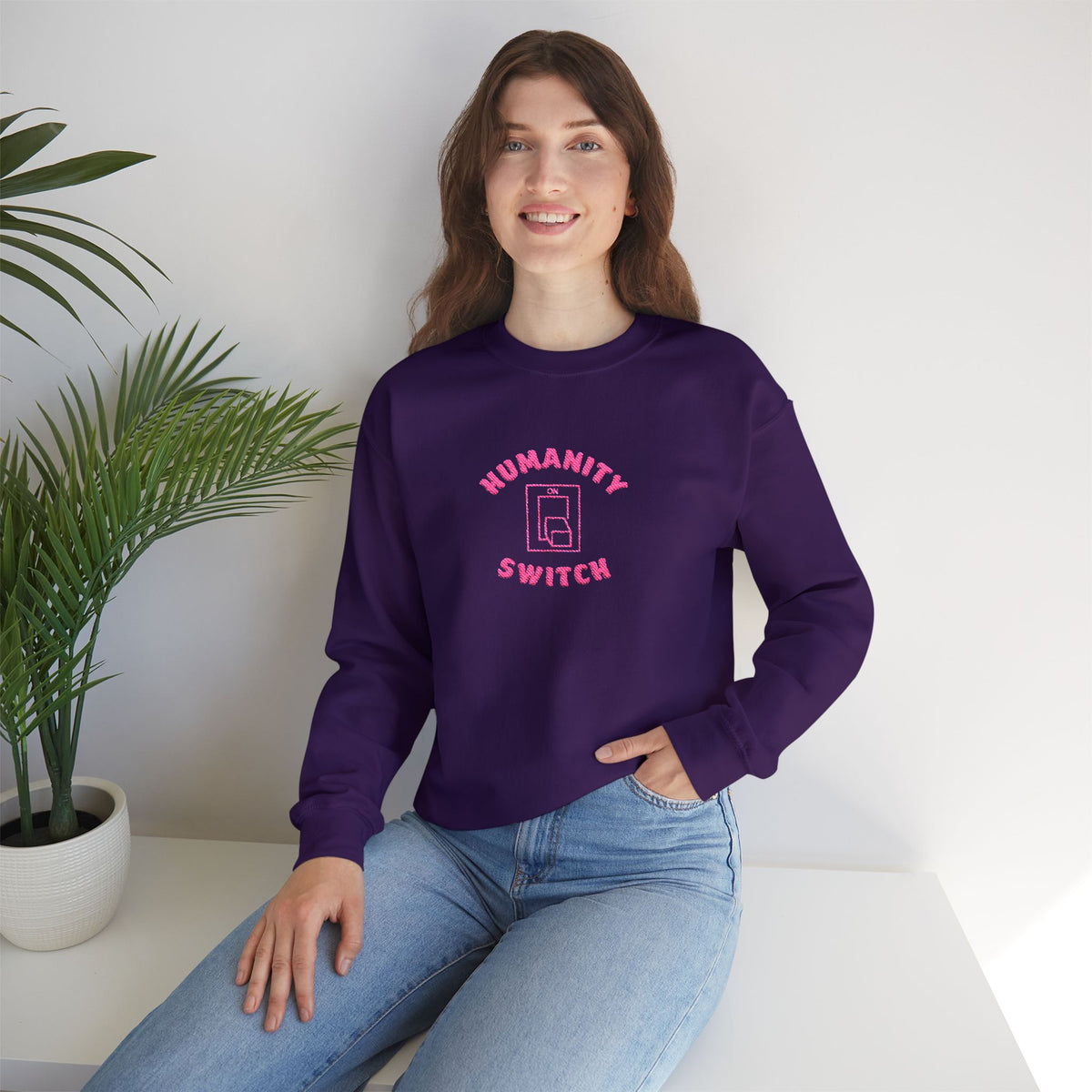 Humanity Switch Crewneck Sweatshirt (Embroidery)
