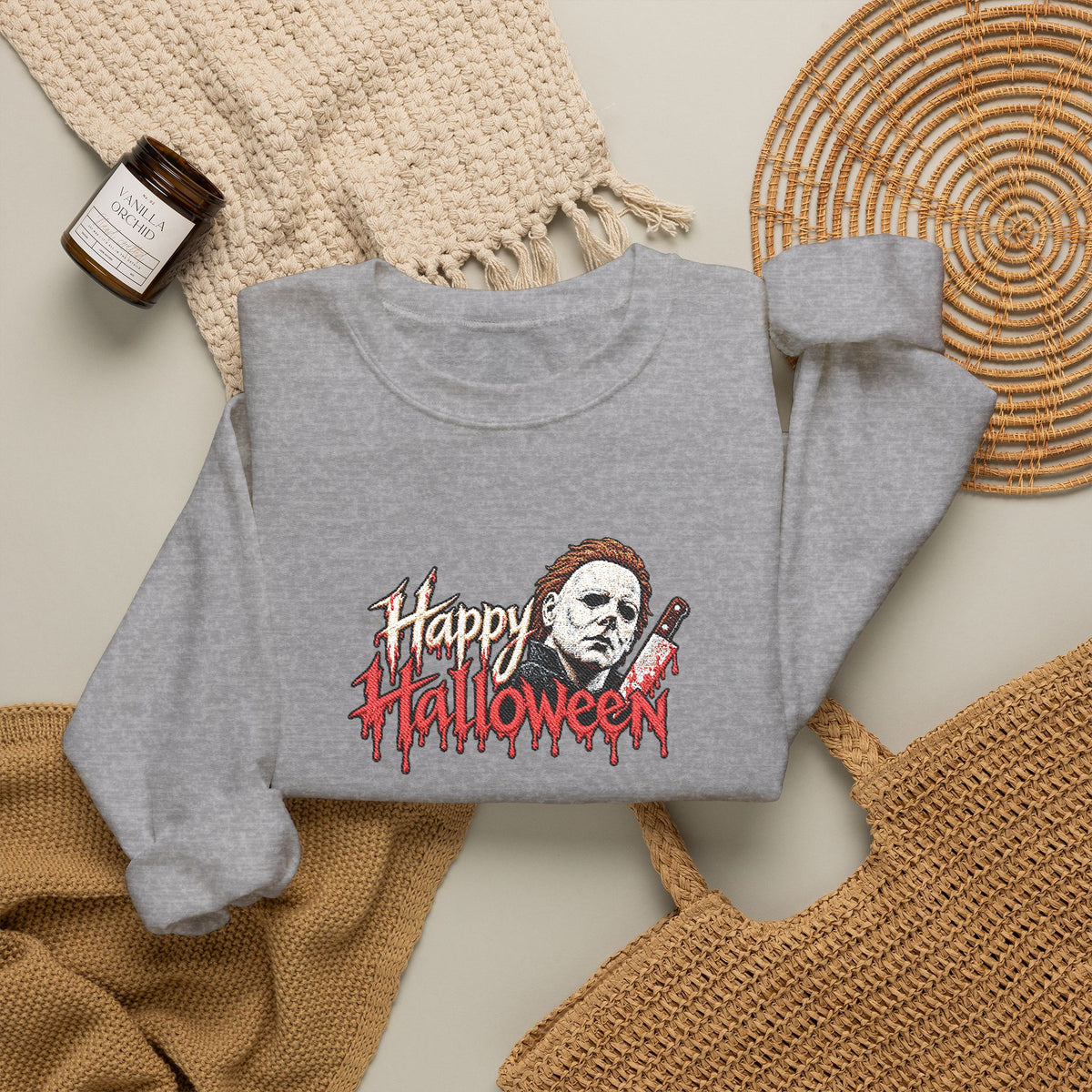 Halloween Crewneck Sweatshirt (Embroidery)