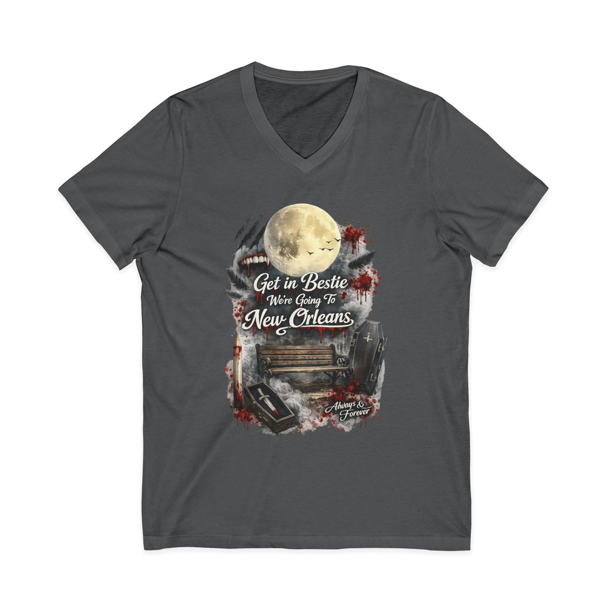 New Orleans Unisex Jersey Short Sleeve V-Neck Tee