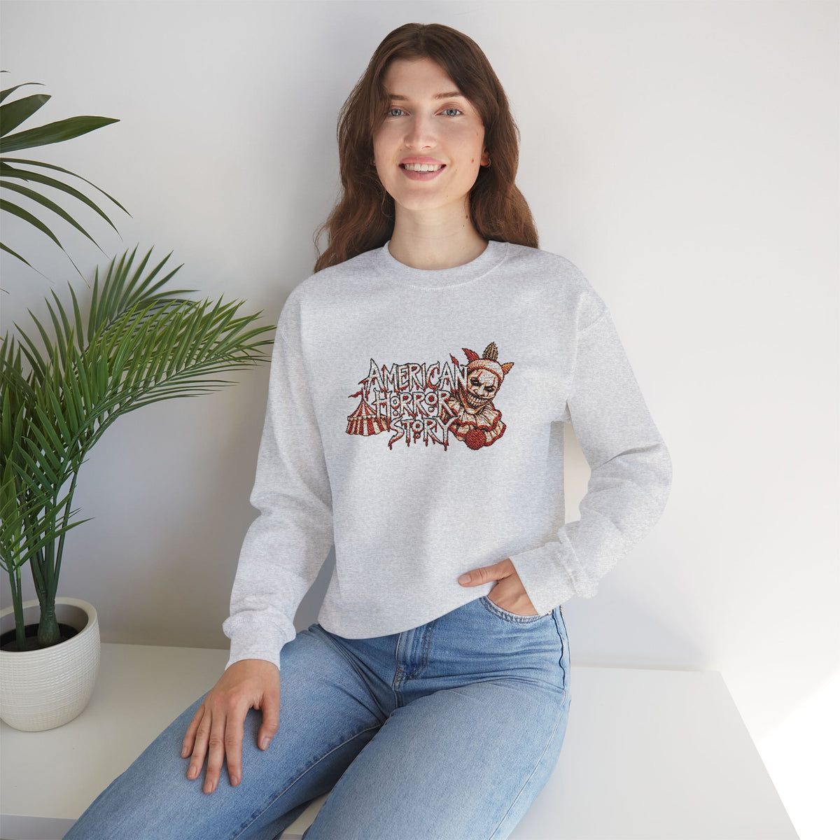 Twisty the Clown Crewneck Sweatshirt (Embroidery)