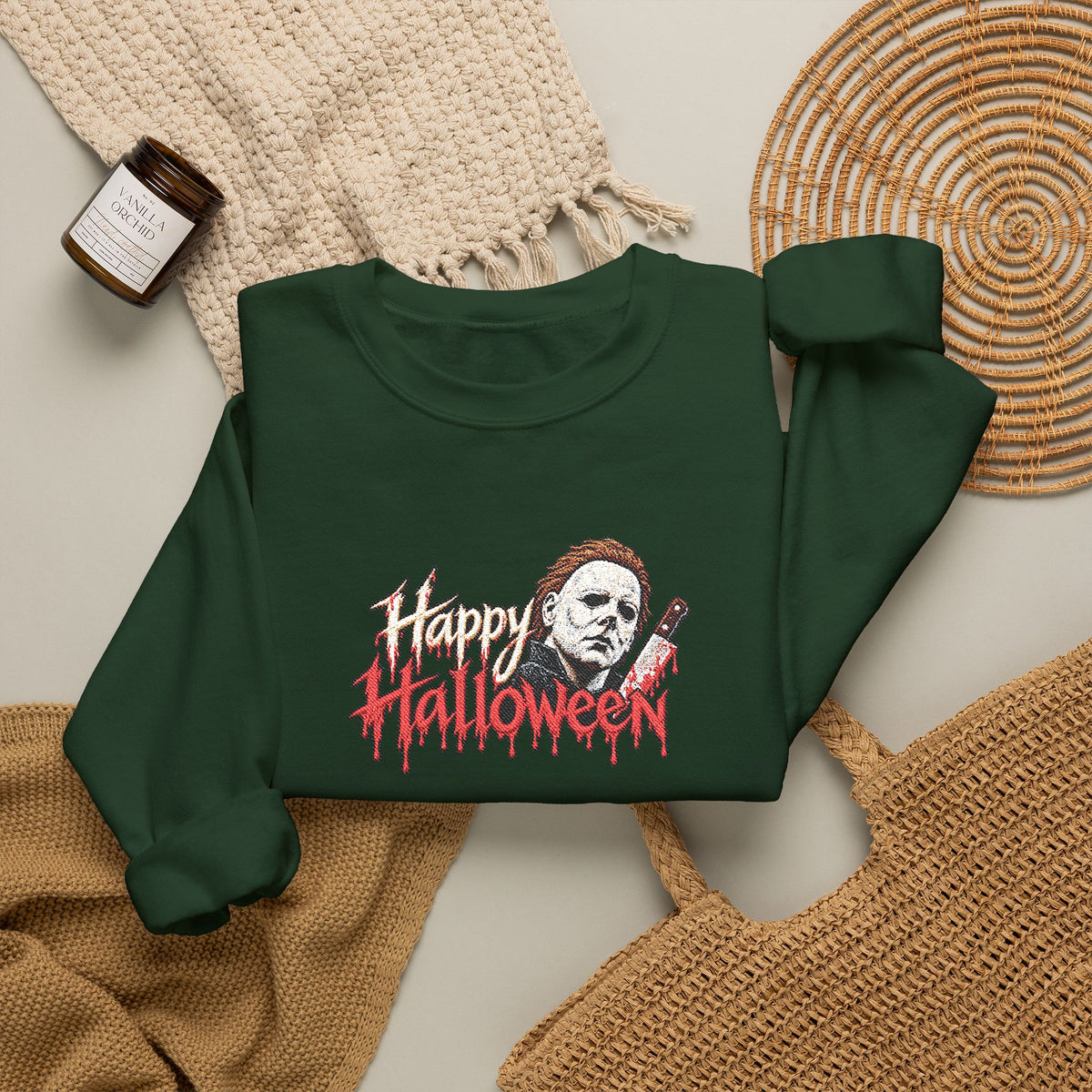 Halloween Crewneck Sweatshirt (Embroidery)