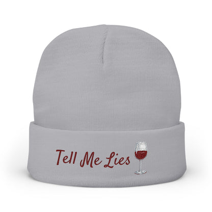 Tell Me Lies Knit Beanie (Embroidery)
