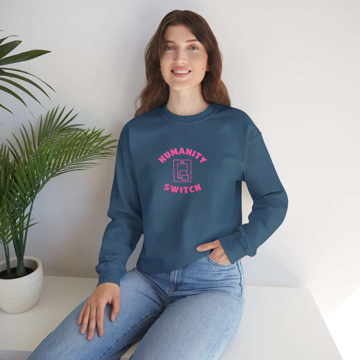 Humanity Switch Crewneck Sweatshirt (Embroidery)
