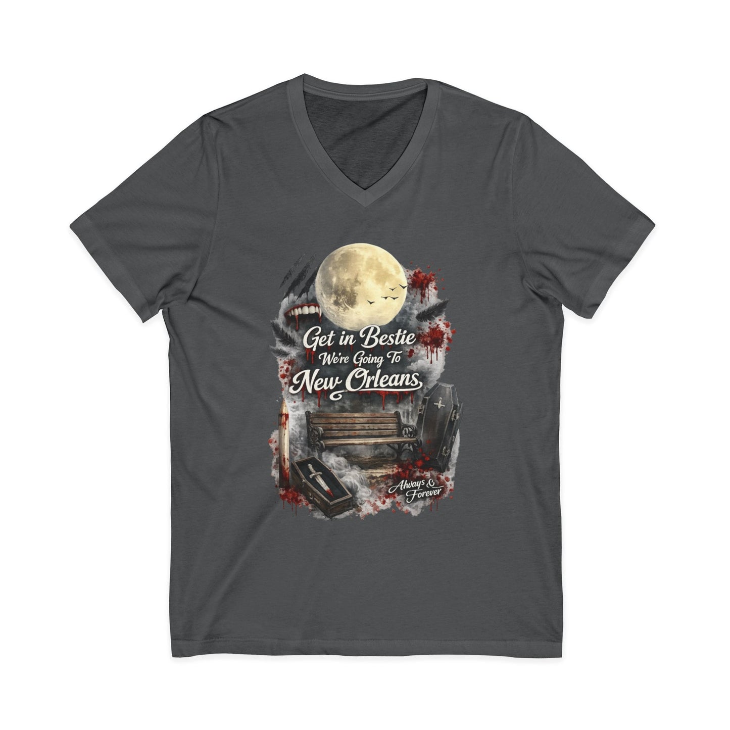 New Orleans Unisex Jersey Short Sleeve V-Neck Tee