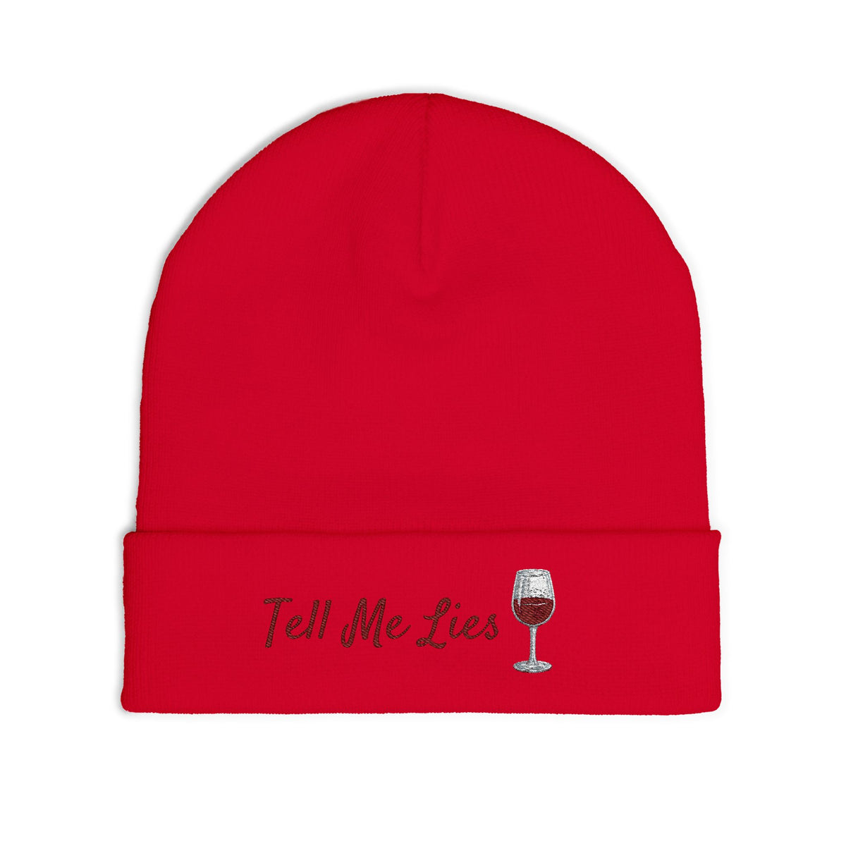 Tell Me Lies Knit Beanie (Embroidery)