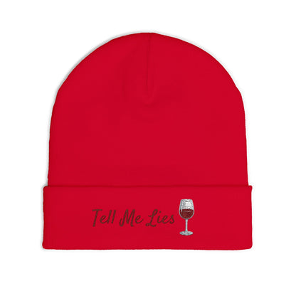 Tell Me Lies Knit Beanie (Embroidery)