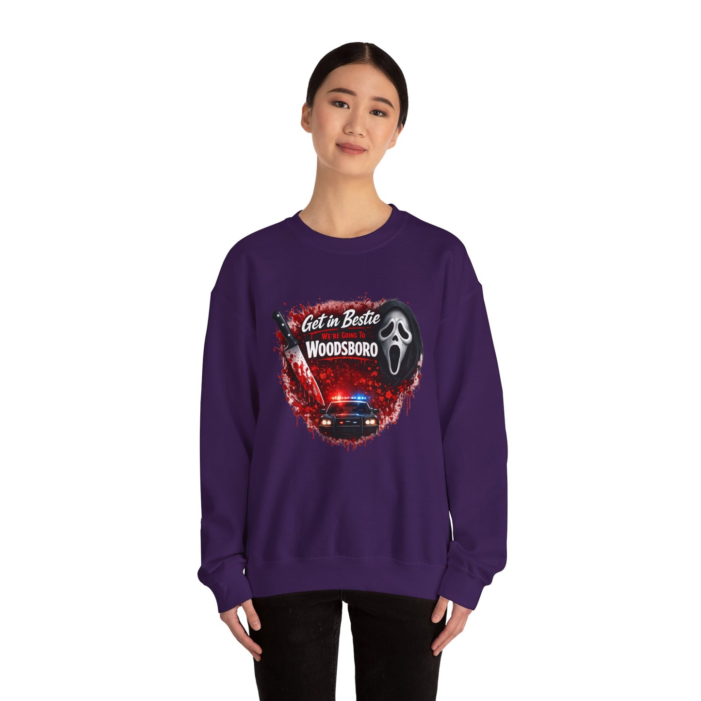 Get in Bestie (Woodsboro) Crewneck Sweatshirt