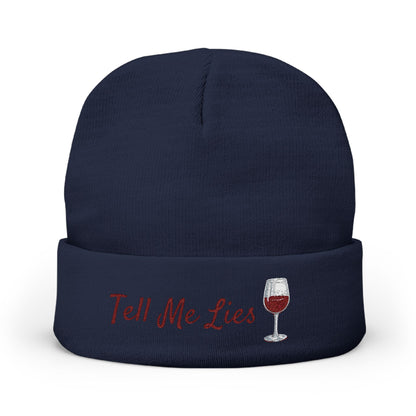Tell Me Lies Knit Beanie (Embroidery)