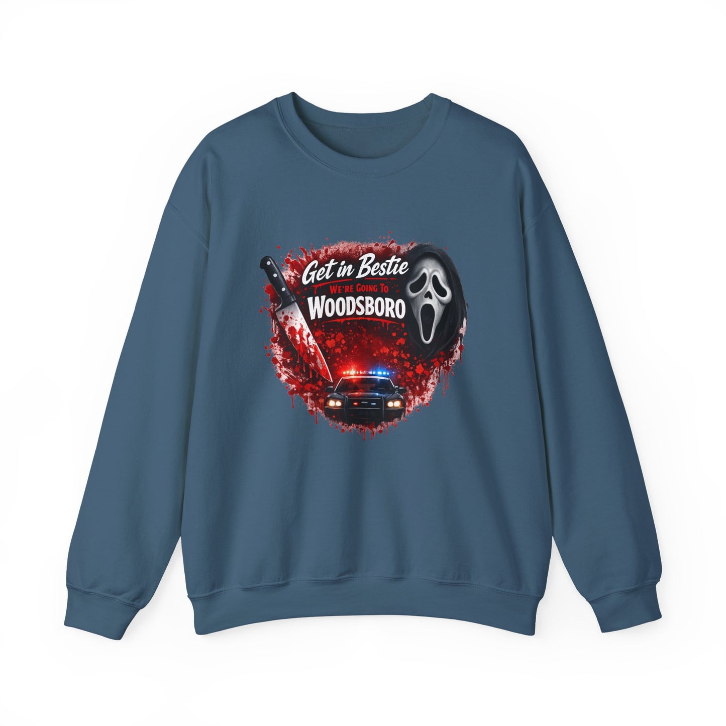 Get in Bestie (Woodsboro) Crewneck Sweatshirt
