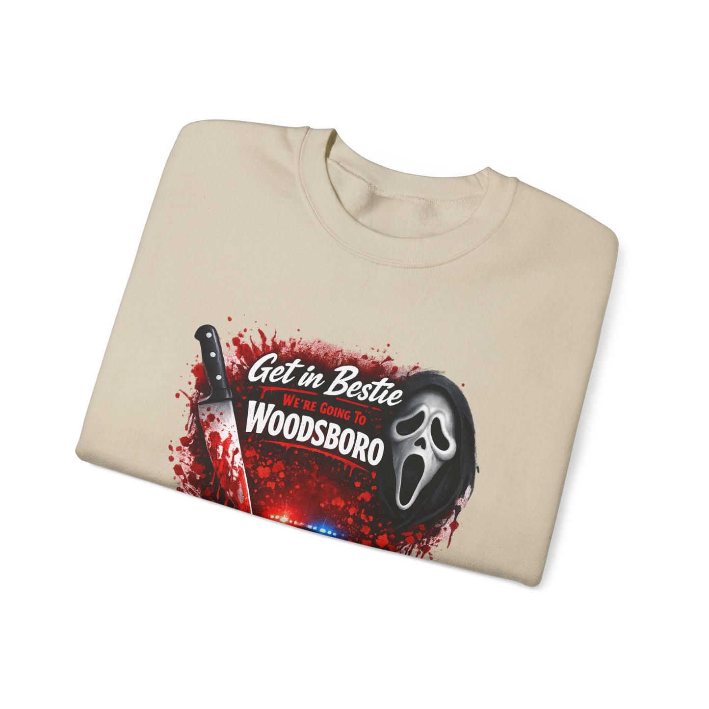 Get in Bestie (Woodsboro) Crewneck Sweatshirt