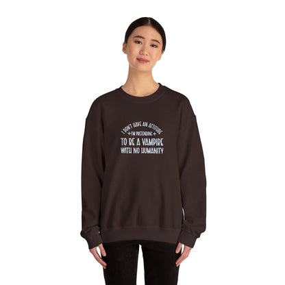 Vampire Humanity Crewneck Sweatshirt (Embroidery)