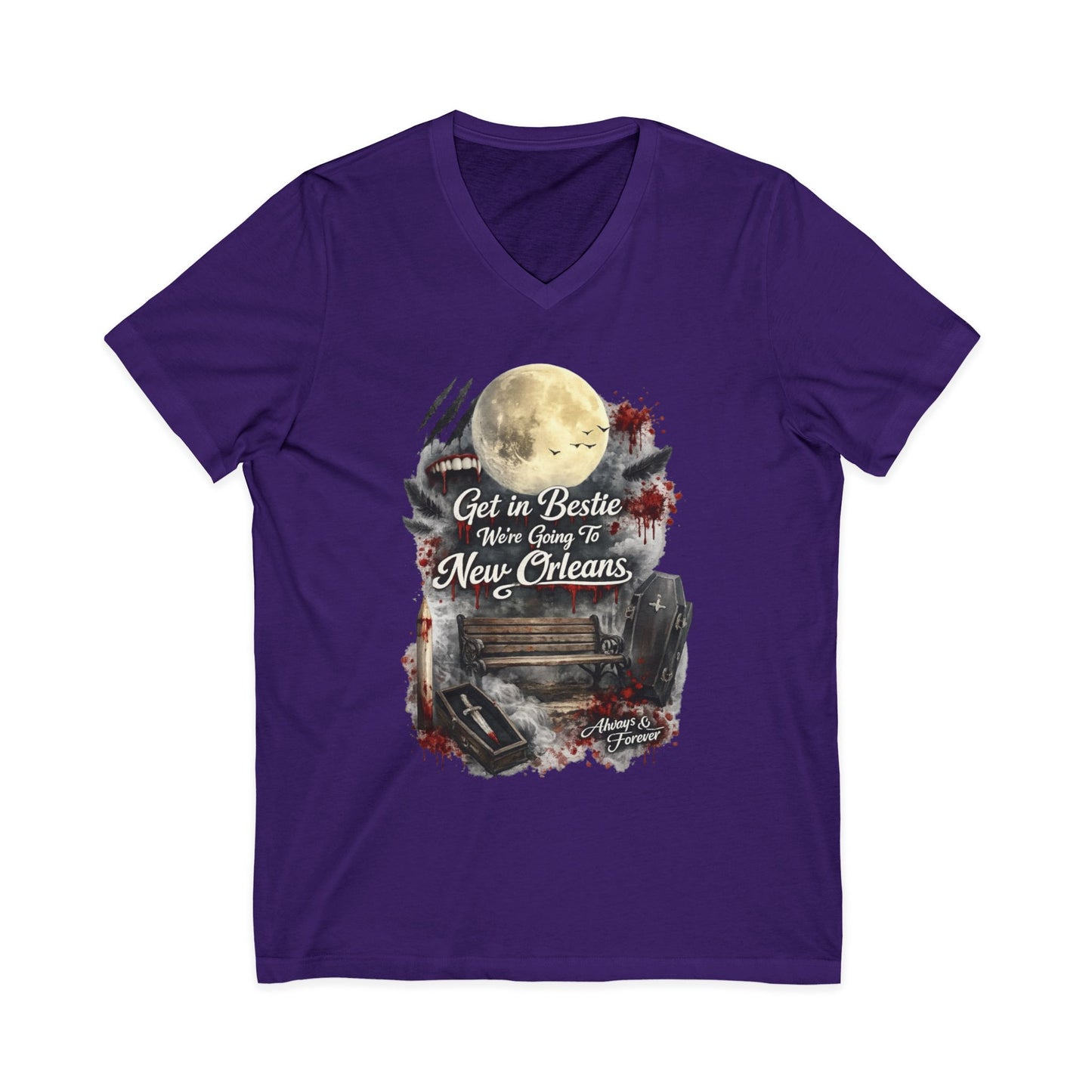 New Orleans Unisex Jersey Short Sleeve V-Neck Tee