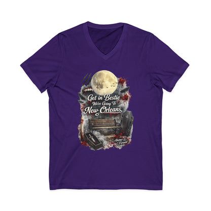 New Orleans Unisex Jersey Short Sleeve V-Neck Tee