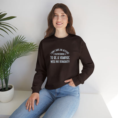 Vampire Humanity Crewneck Sweatshirt (Embroidery)