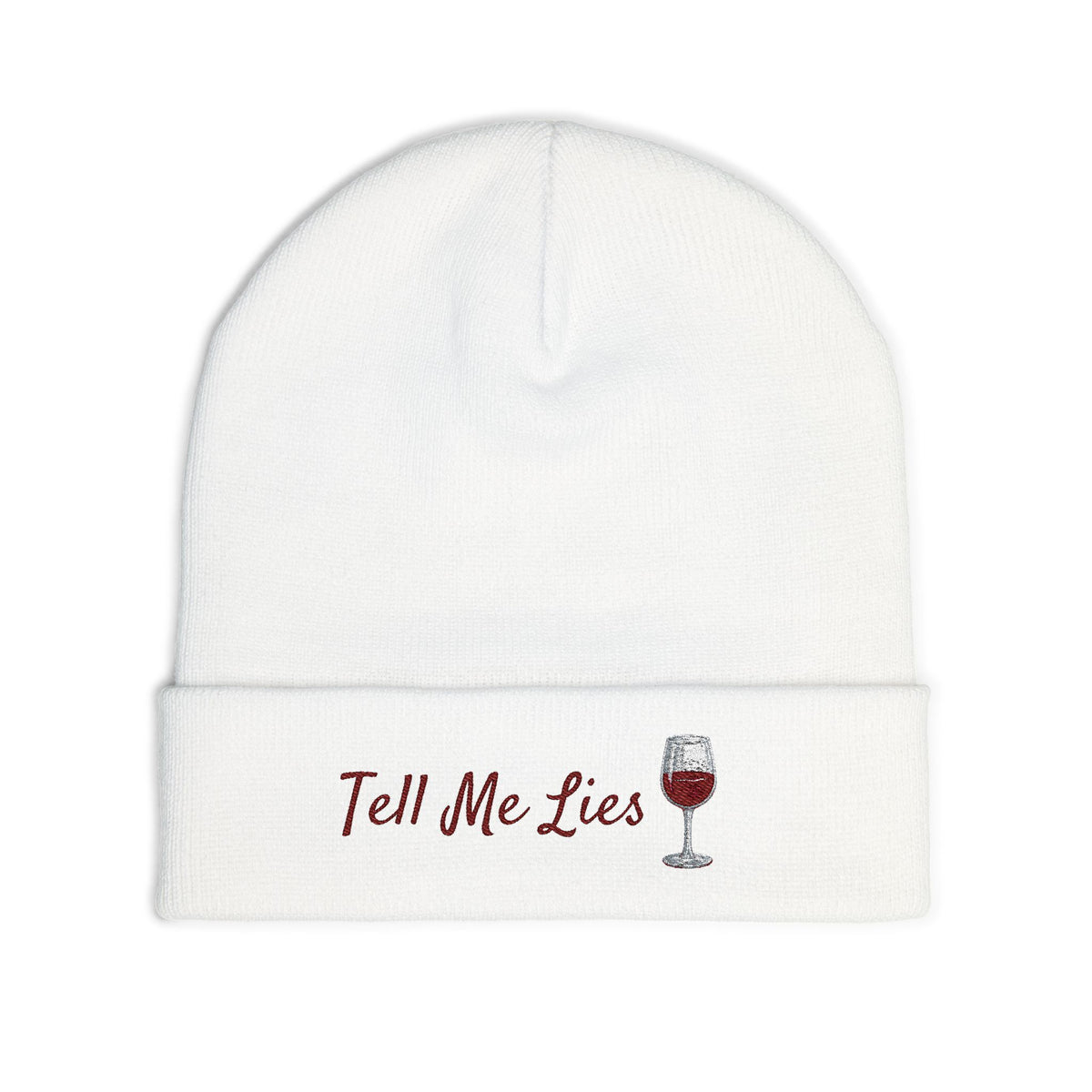 Tell Me Lies Knit Beanie (Embroidery)