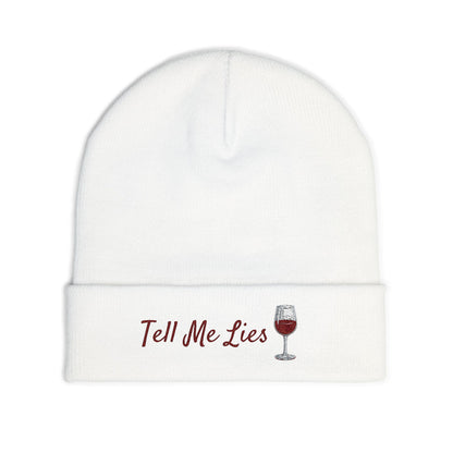 Tell Me Lies Knit Beanie (Embroidery)