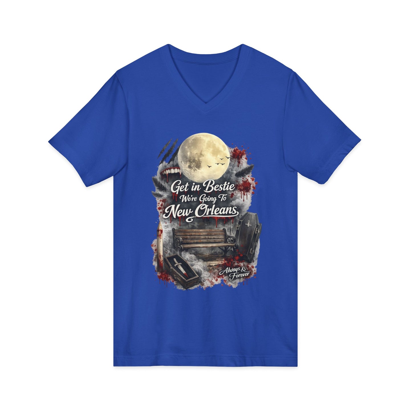 New Orleans Unisex Jersey Short Sleeve V-Neck Tee