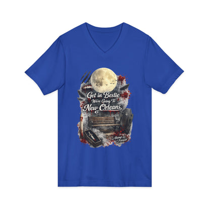 New Orleans Unisex Jersey Short Sleeve V-Neck Tee