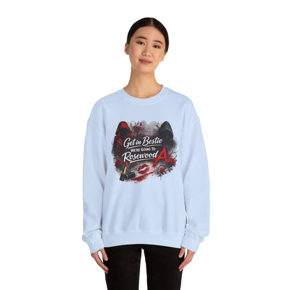 Get in Bestie (Rosewood) Crewneck Sweatshirt