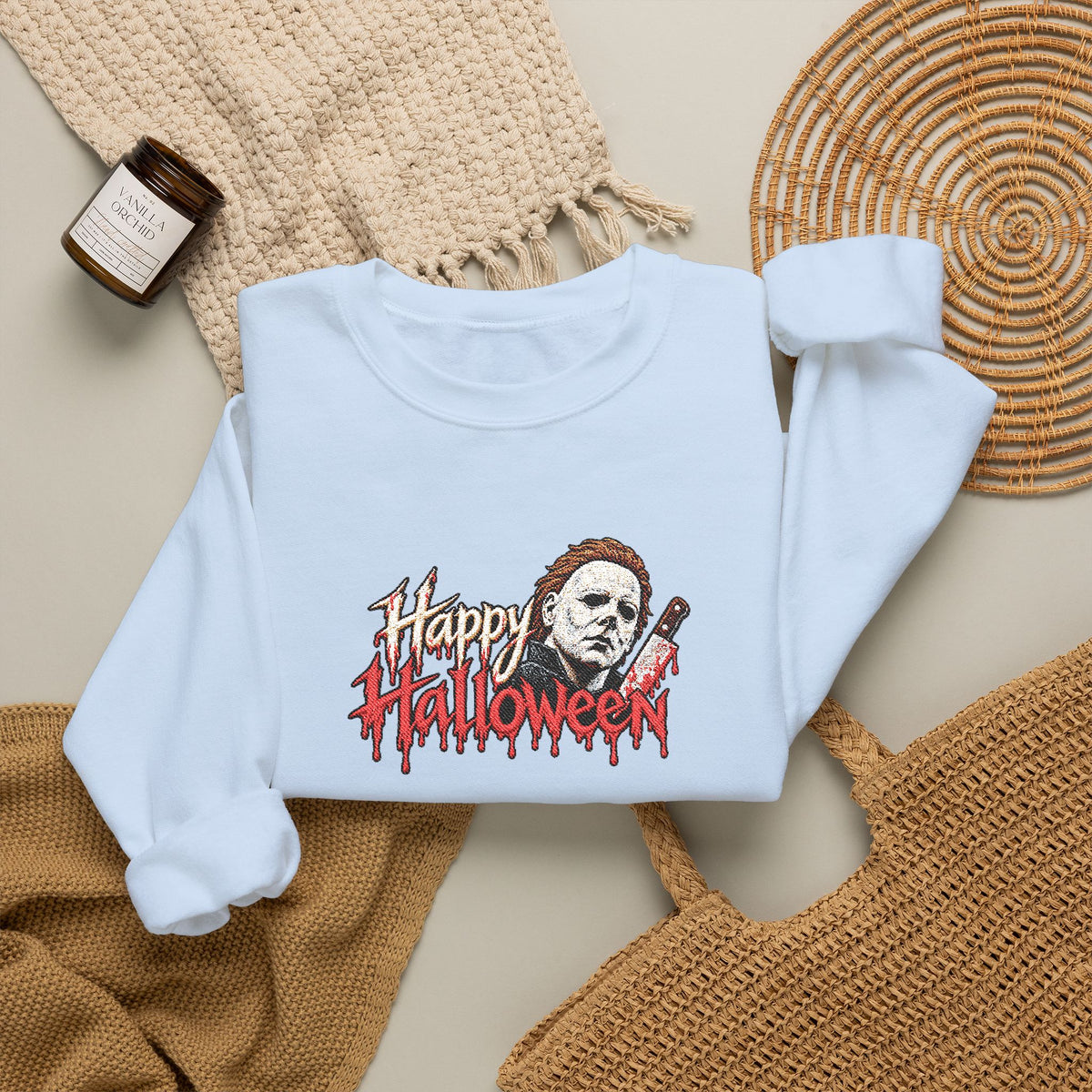 Halloween Crewneck Sweatshirt (Embroidery)