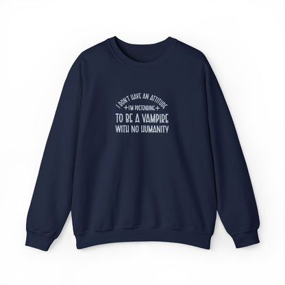 Vampire Humanity Crewneck Sweatshirt (Embroidery)