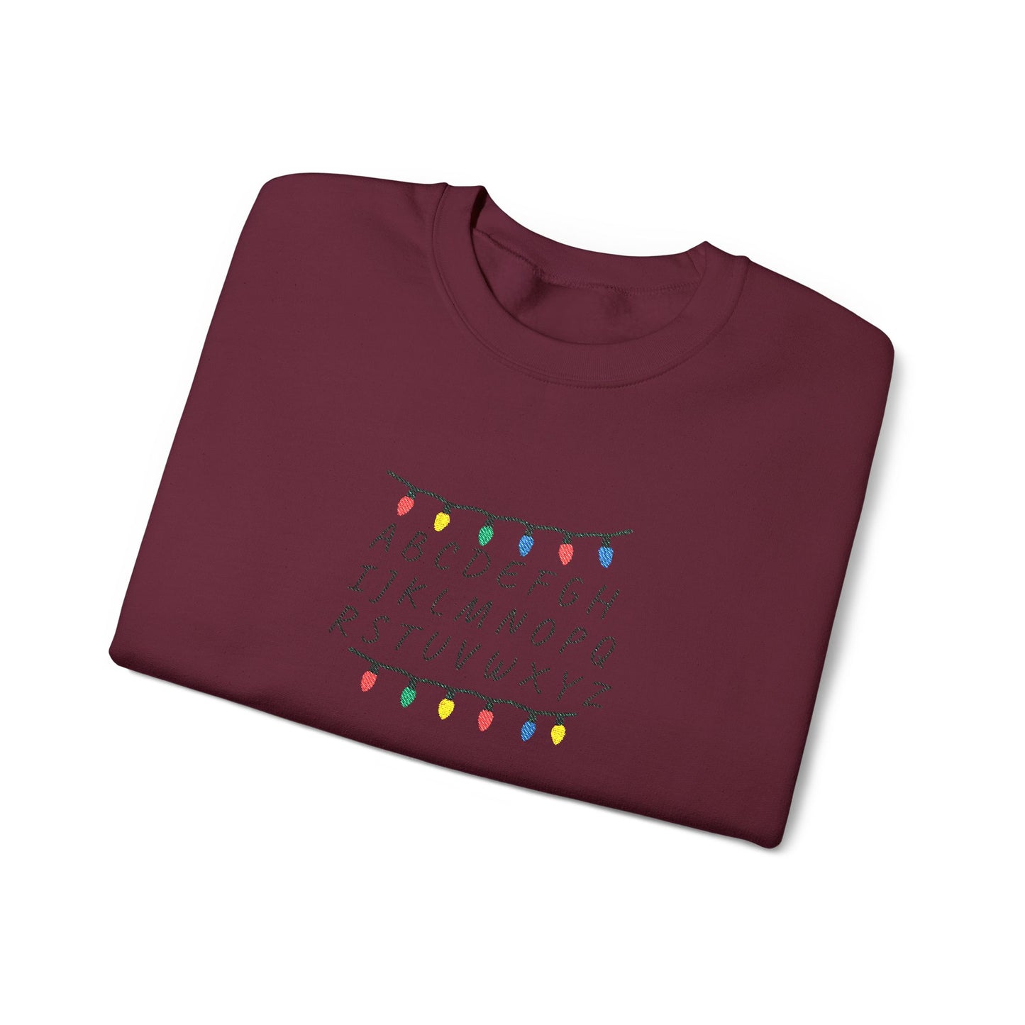Stranger Things Alphabet Crewneck Sweatshirt (Embroidery)
