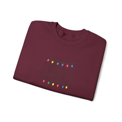 Stranger Things Alphabet Crewneck Sweatshirt (Embroidery)