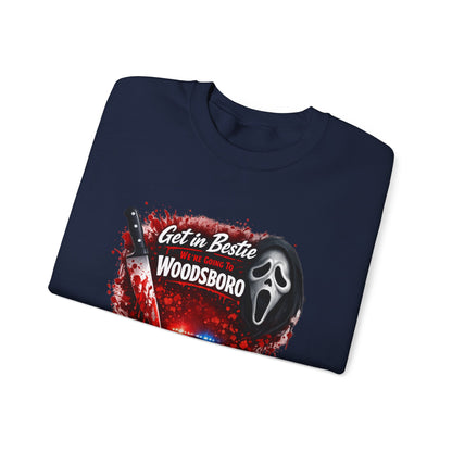 Get in Bestie (Woodsboro) Crewneck Sweatshirt