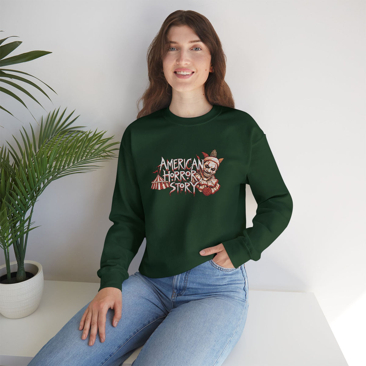 Twisty the Clown Crewneck Sweatshirt (Embroidery)