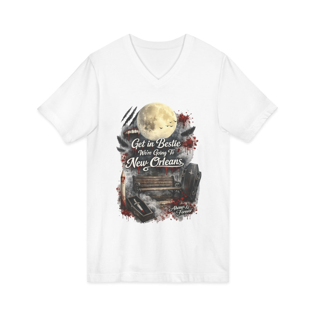New Orleans Unisex Jersey Short Sleeve V-Neck Tee
