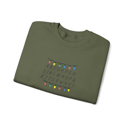 Stranger Things Alphabet Crewneck Sweatshirt (Embroidery)