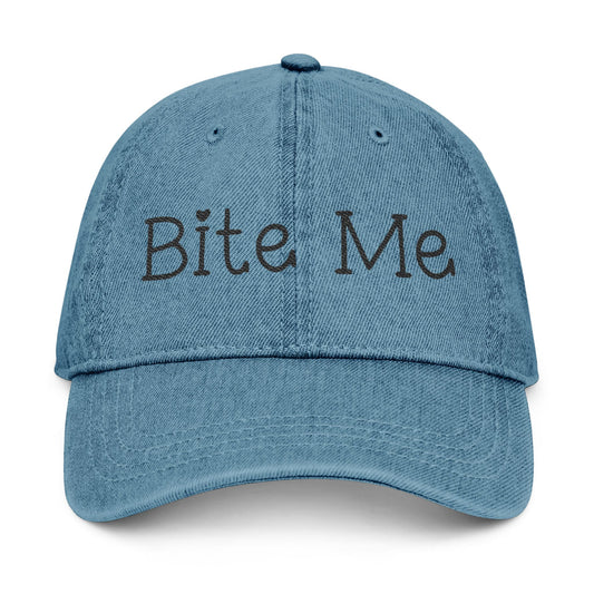 Bite Me Denim Hat (Embroidery)