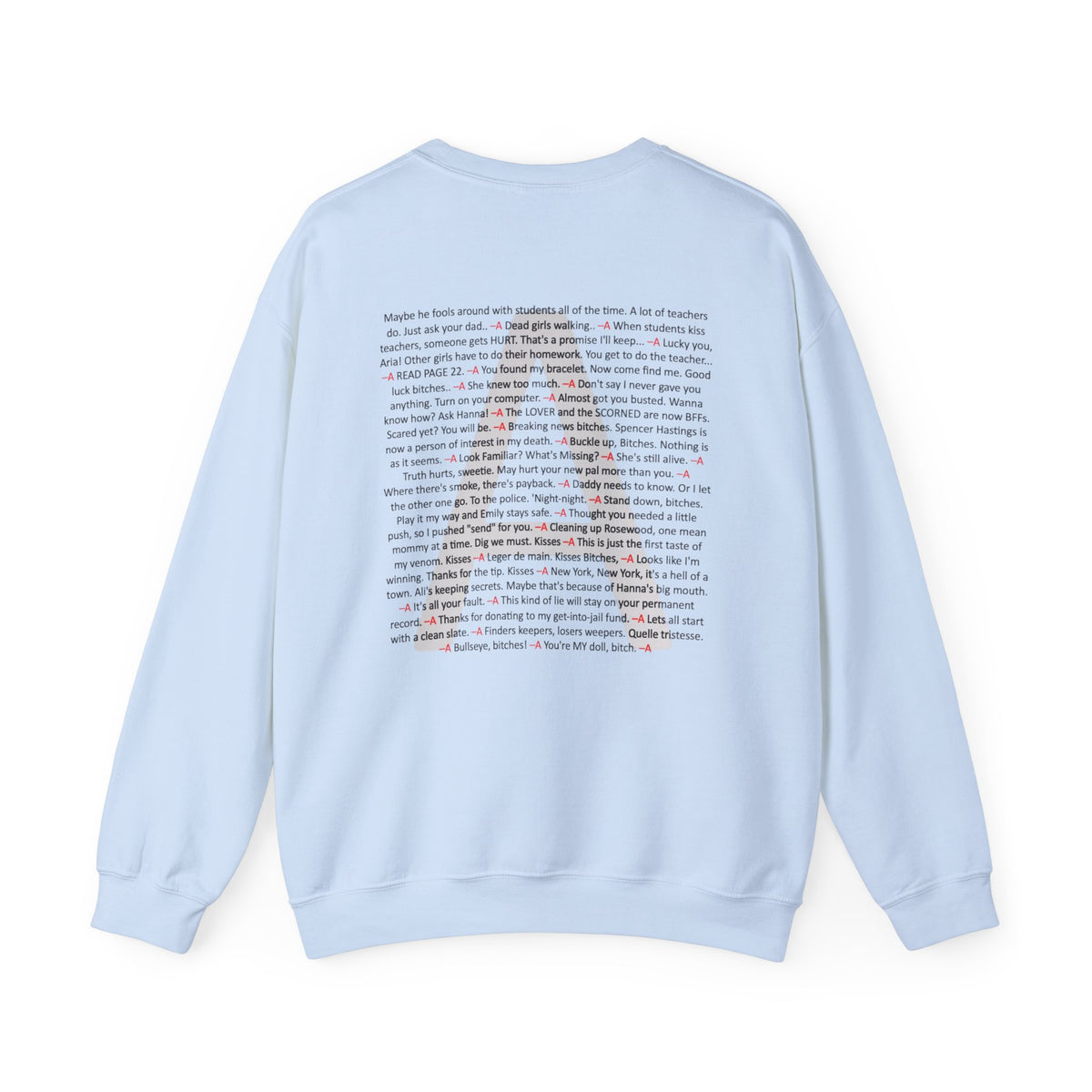 Your Favorite Liar Aria's Txts Crewneck Sweatshirt