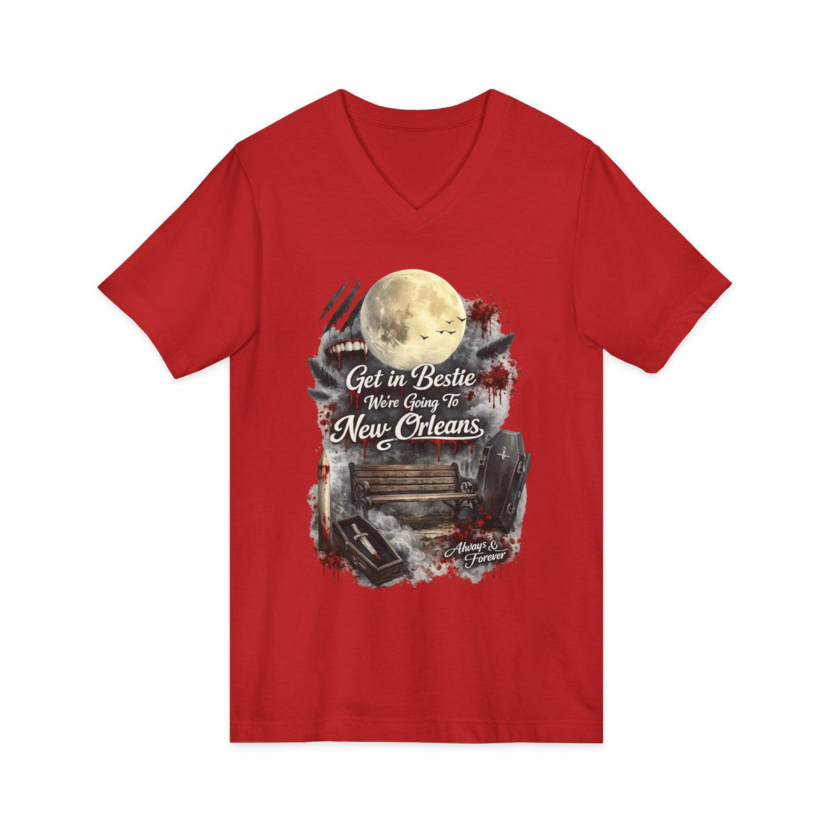 New Orleans Unisex Jersey Short Sleeve V-Neck Tee