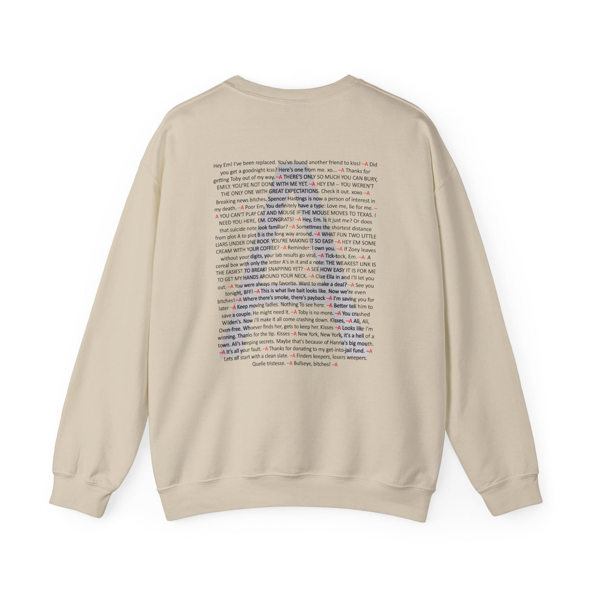 Your Favorite Liar Emily's Txts Crewneck Sweatshirt