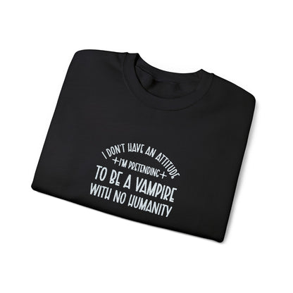 Vampire Humanity Crewneck Sweatshirt (Embroidery)