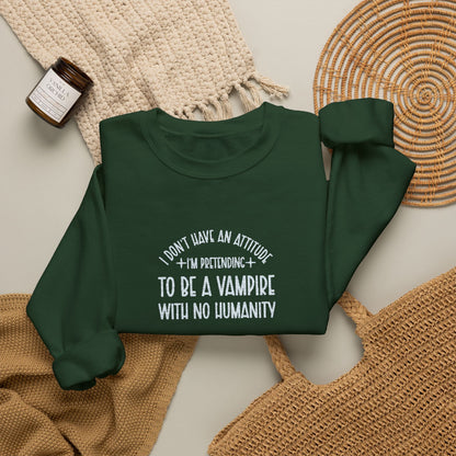 Vampire Humanity Crewneck Sweatshirt (Embroidery)