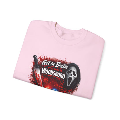 Get in Bestie (Woodsboro) Crewneck Sweatshirt