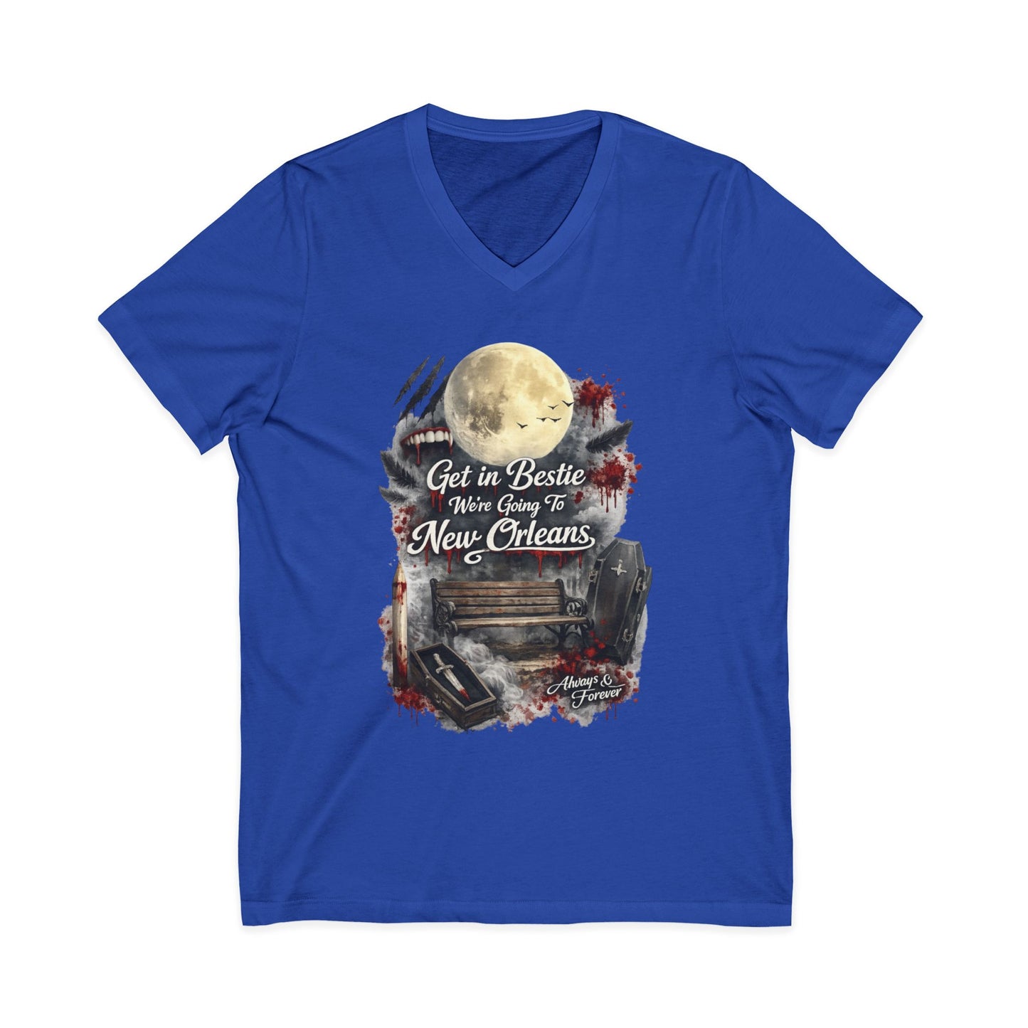 New Orleans Unisex Jersey Short Sleeve V-Neck Tee