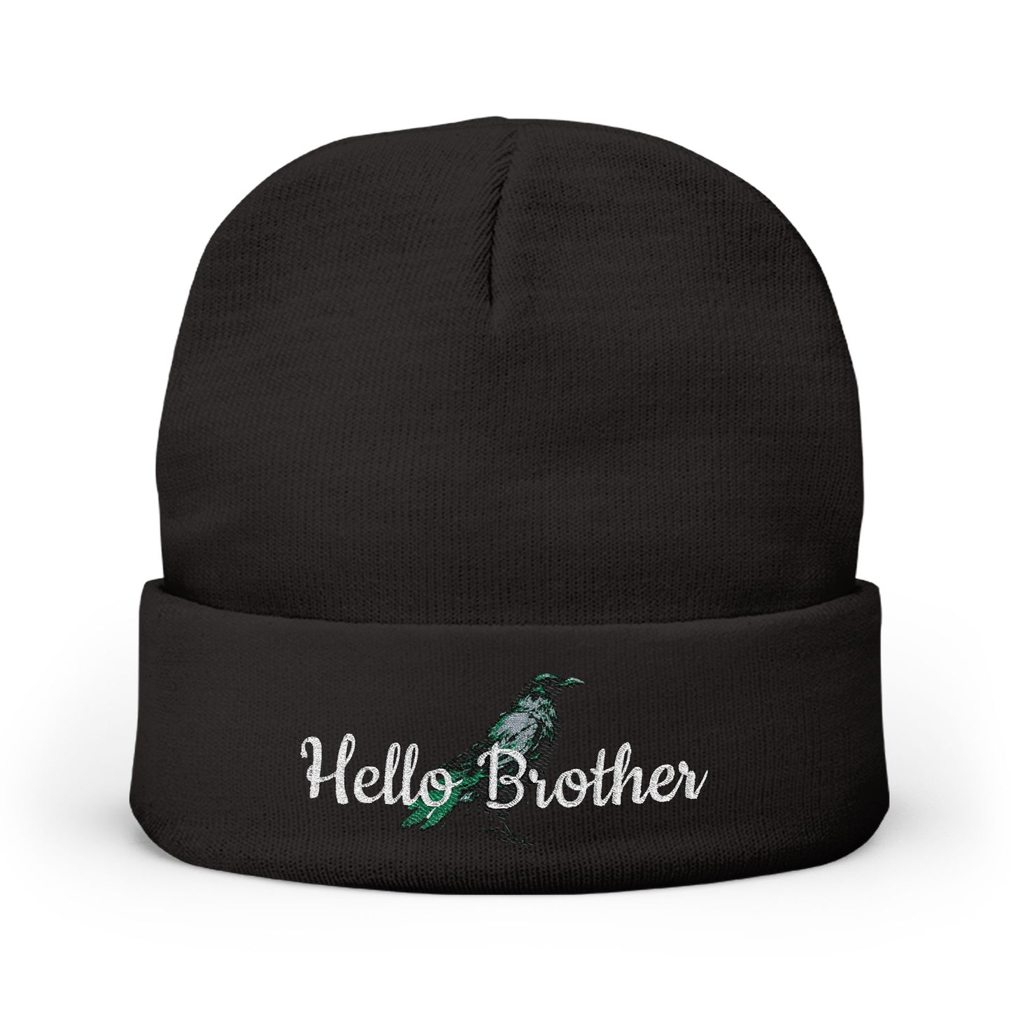 Hello Brother Knit Beanie (Embroidery)
