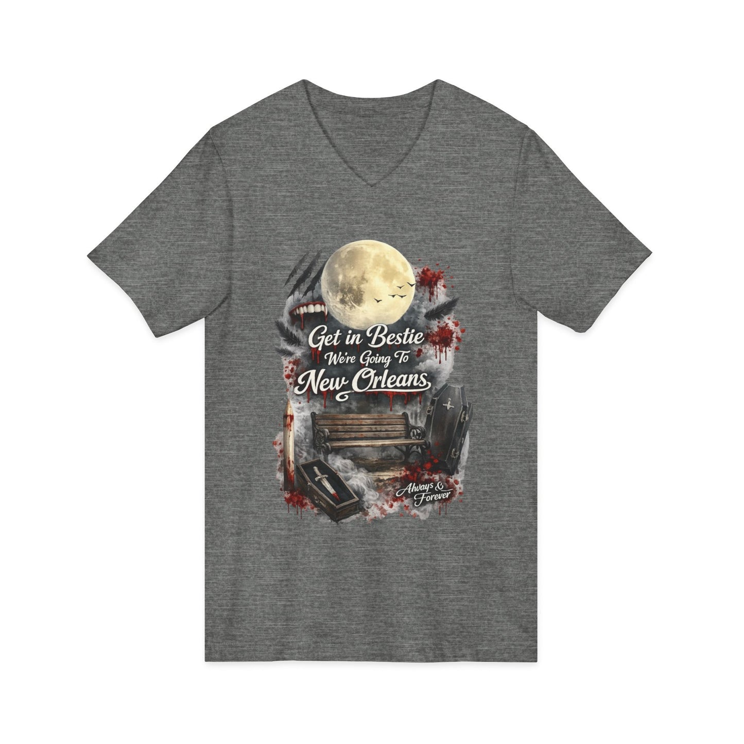 New Orleans Unisex Jersey Short Sleeve V-Neck Tee