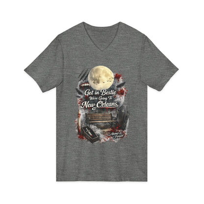 New Orleans Unisex Jersey Short Sleeve V-Neck Tee