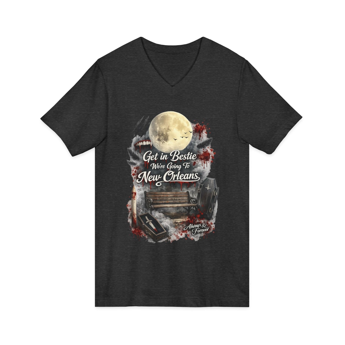 New Orleans Unisex Jersey Short Sleeve V-Neck Tee