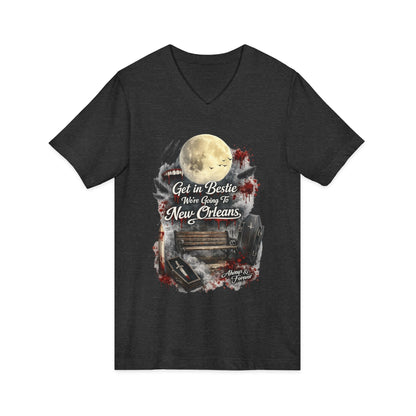 New Orleans Unisex Jersey Short Sleeve V-Neck Tee