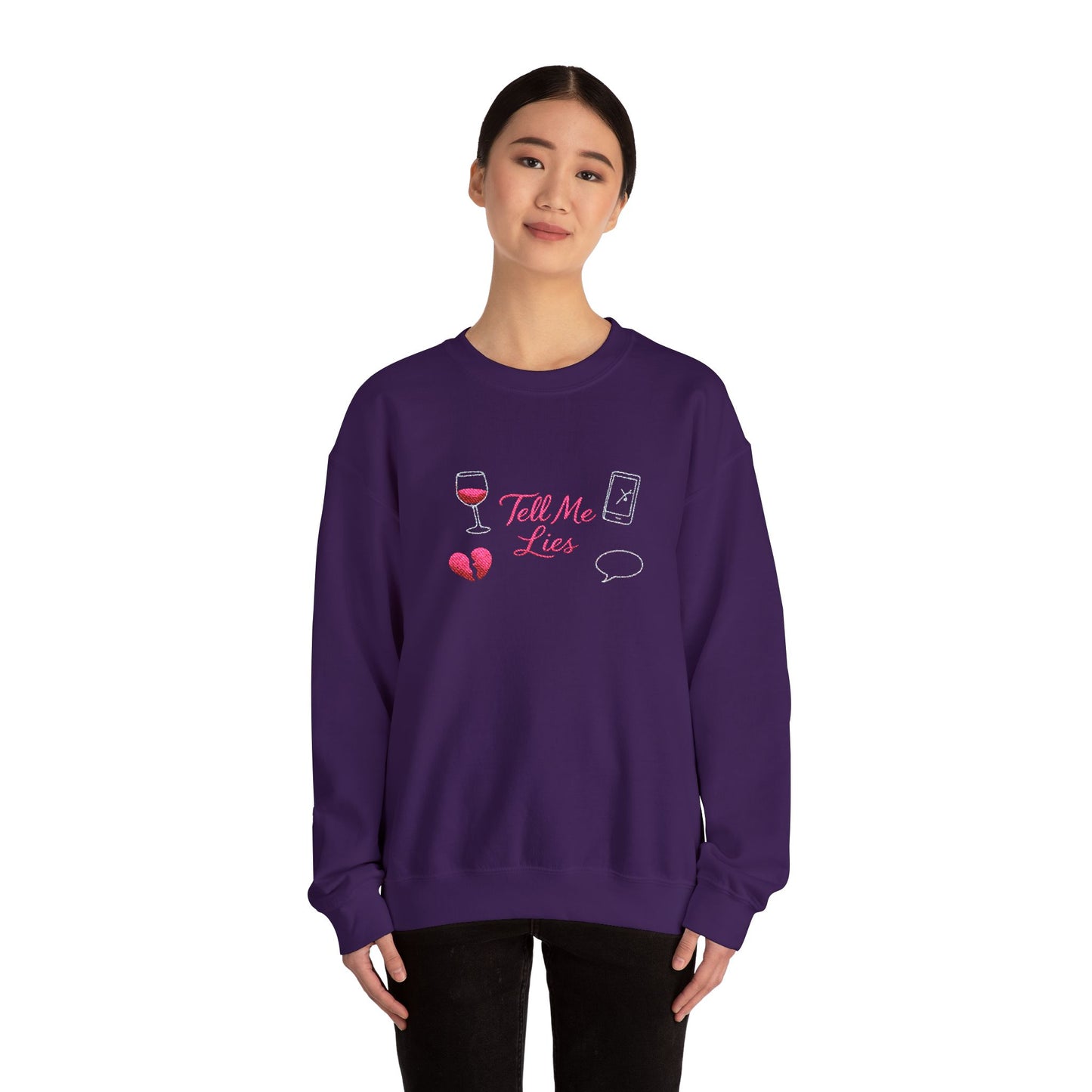 Tell Me Lies Crewneck Sweatshirt (Embroidery)